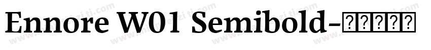 Ennore W01 Semibold字体转换